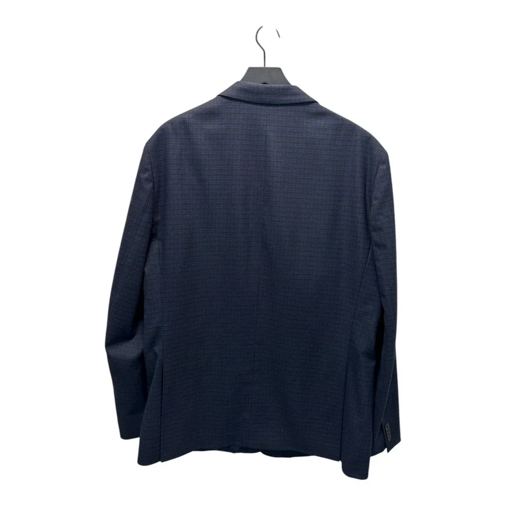Tommy‎ Hilfiger Mens Blue Plaid Two Button Blazer Sport Coat 48L
